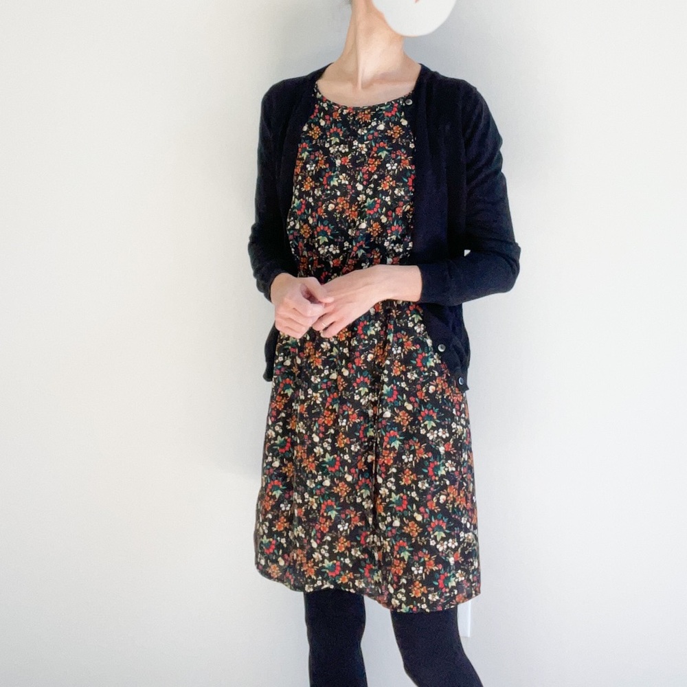 Black floral dress